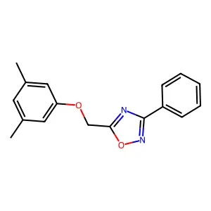 5-[(3,5-Dimethylphenoxy)methyl]-3-phenyl-1,2,4-oxadiazole structure