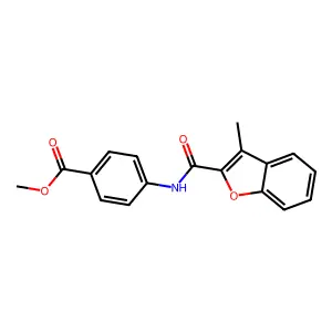 Methyl 4-[(3-methyl-1-benzofuran-2-carbonyl)amino]benzoate structure