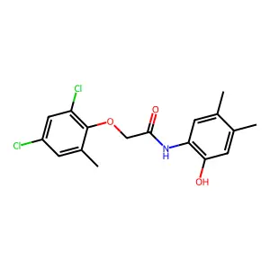 2-(2,4-dichloro-6-methylphenoxy)-N-(2-hydroxy-4,5-dimethylphenyl)acetamide structure