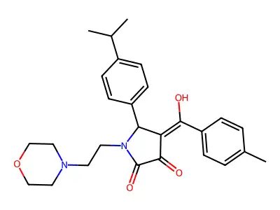3-hydroxy-4-(4-methylbenzoyl)-1-[2-(morpholin-4-yl)ethyl]-5-[4-(propan-2-yl)phenyl]-2,5-dihydro-1H-pyrrol-2-one structure