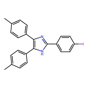 2-(4-iodophenyl)-4,5-bis(4-methylphenyl)-1H-imidazole structure