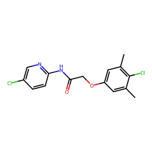 2-(4-chloro-3,5-dimethylphenoxy)-N-(5-chloropyridin-2-yl)acetamide structure