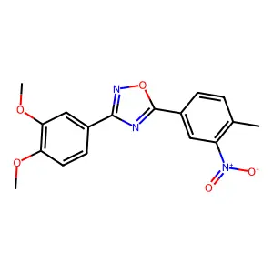 3-(3,4-Dimethoxyphenyl)-5-(4-methyl-3-nitrophenyl)-1,2,4-oxadiazole structure