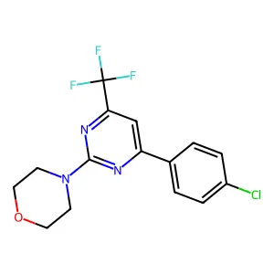 4-[4-(4-Chlorophenyl)-6-(trifluoromethyl)pyrimidin-2-yl]morpholine structure
