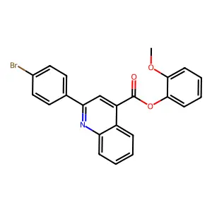 2-Methoxyphenyl 2-(4-bromophenyl)quinoline-4-carboxylate structure