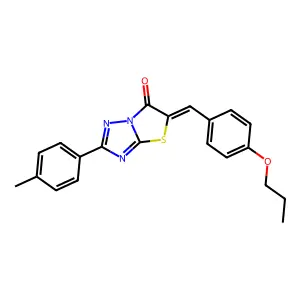 (5Z)-2-(4-methylphenyl)-5-[(4-propoxyphenyl)methylidene]-[1,3]thiazolo[3,2-b][1,2,4]triazol-6-one structure