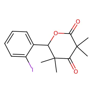 6-(2-Iodophenyl)-3,3,5,5-tetramethyldihydro-2H-pyran-2,4(3H)-dione structure