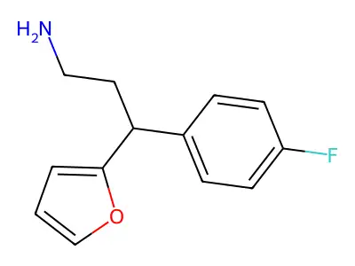3-(4-Fluorophenyl)-3-(furan-2-yl)propan-1-amine structure