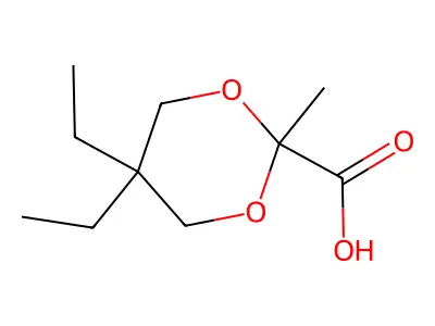 5,5-二乙基-2-甲基-1,3-二噁烷-2-甲酸 structure