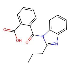 2-(2-propyl-1H-benzo[d]imidazole-1-carbonyl)benzoic acid structure
