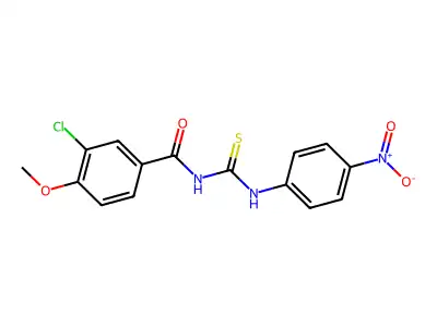 3-chloro-4-methoxy-N-[(4-nitrophenyl)carbamothioyl]benzamide structure