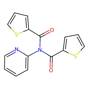 N-pyridin-2-yl-N-(thiophene-2-carbonyl)thiophene-2-carboxamide structure
