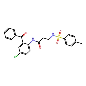 N-(2-benzoyl-4-chlorophenyl)-3-[(4-methylphenyl)sulfonylamino]propanamide structure