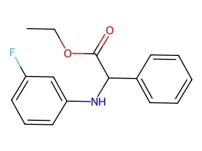 Ethyl 2-(3-fluoroanilino)-2-phenylacetate structure