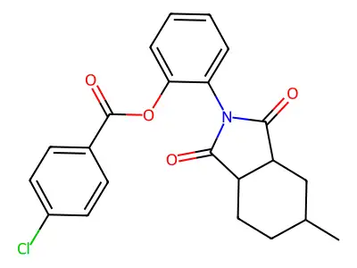2-(5-methyl-1,3-dioxooctahydro-2H-isoindol-2-yl)phenyl 4-chlorobenzoate structure