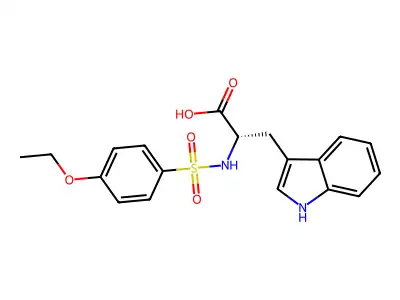 (2S)-2-(4-Ethoxybenzenesulfonamido)-3-(1H-indol-3-YL)propanoic acid structure