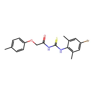 N-[(4-bromo-2,6-dimethylphenyl)carbamothioyl]-2-(4-methylphenoxy)acetamide structure