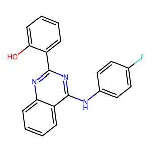 2-(4-((4-Fluorophenyl)amino)quinazolin-2-yl)phenol structure