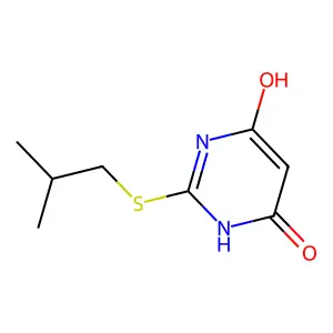 2-[(2-Methylpropyl)sulfanyl]pyrimidine-4,6-diol structure