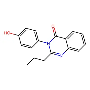 3-(4-hydroxyphenyl)-2-propylquinazolin-4(3H)-one structure