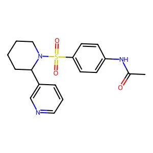 N-(4-{[2-(pyridin-3-yl)piperidin-1-yl]sulfonyl}phenyl)acetamide structure