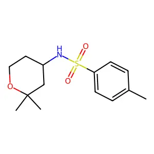 N-(2,2-dimethyltetrahydro-2H-pyran-4-yl)-4-methylbenzenesulfonamide structure