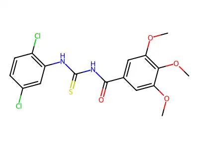 N-[(2,5-dichlorophenyl)carbamothioyl]-3,4,5-trimethoxybenzamide structure
