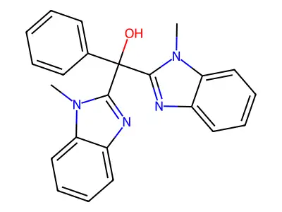 Bis(1-methylbenzimidazol-2-yl)-phenylmethanol structure