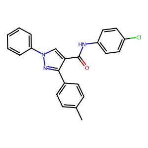 N-(4-chlorophenyl)-3-(4-methylphenyl)-1-phenyl-1H-pyrazole-4-carboxamide structure