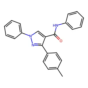 3-(4-methylphenyl)-N,1-diphenyl-1H-pyrazole-4-carboxamide structure