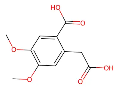 2-(Carboxymethyl)-4,5-dimethoxybenzoic acid structure
