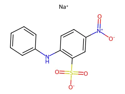Sodium 2-anilino-5-nitrobenzenesulphonate structure
