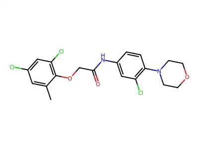 N-[3-chloro-4-(morpholin-4-yl)phenyl]-2-(2,4-dichloro-6-methylphenoxy)acetamide structure