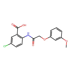 5-Chloro-2-{[(3-methoxyphenoxy)acetyl]amino}benzoic acid structure