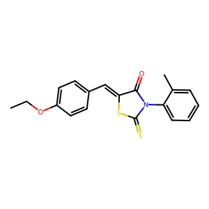 (Z)-5-(4-ethoxybenzylidene)-2-thioxo-3-(o-tolyl)thiazolidin-4-one structure