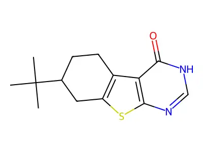 7-tert-butyl-5,6,7,8-tetrahydro[1]benzothieno[2,3-d]pyrimidin-4(3H)-one structure