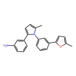 3-[5-Methyl-1-[3-(5-methylfuran-2-yl)phenyl]pyrrol-2-yl]aniline structure