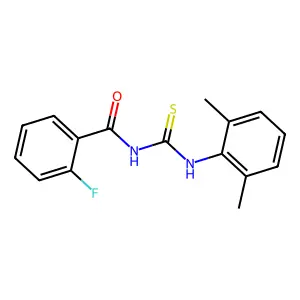 N-[(2,6-dimethylphenyl)carbamothioyl]-2-fluorobenzamide structure