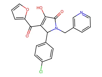 5-(4-CL-PH)-4-(2-Furoyl)-3-HO-1-(3-pyridinylmethyl)-1,5-dihydro-2H-pyrrol-2-one structure