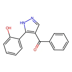 (3-(2-hydroxyphenyl)-1H-pyrazol-4-yl)(phenyl)methanone structure