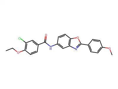 3-chloro-4-ethoxy-N-[2-(4-methoxyphenyl)-1,3-benzoxazol-5-yl]benzamide structure