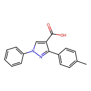 3-(4-Methylphenyl)-1-phenyl-1H-pyrazole-4-carboxylic acid structure