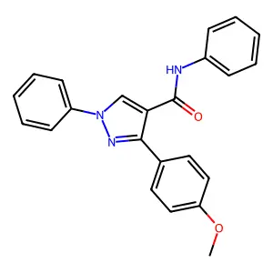 3-(4-methoxyphenyl)-N,1-diphenyl-1H-pyrazole-4-carboxamide structure