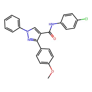 N-(4-chlorophenyl)-3-(4-methoxyphenyl)-1-phenyl-1H-pyrazole-4-carboxamide structure