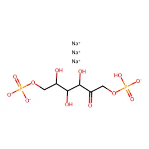fosfructose trisodium anhydrous structure