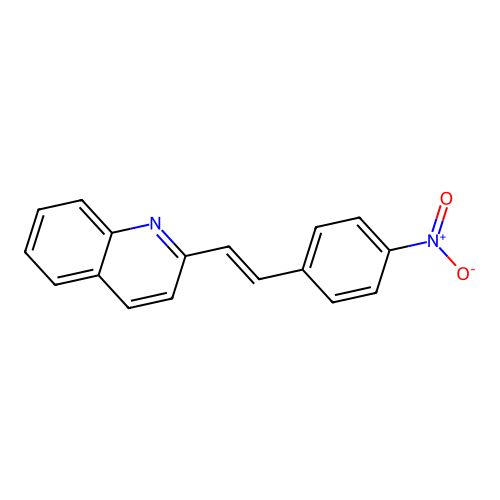 2-[(E)-2-(4-nitrophenyl)ethenyl]quinoline structure
