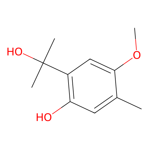 Benzenemethanol, 2-hydroxy-5-methoxy-alpha,alpha,4-trimethyl- structure
