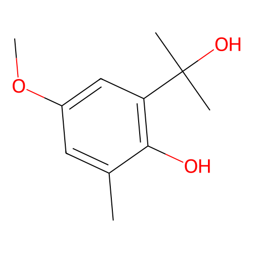 2-(1-Hydroxy-1-methylethyl)-4-methoxy-6-methylphenol structure