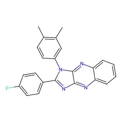 1-(3,4-dimethylphenyl)-2-(4-fluorophenyl)-1H-imidazo[4,5-b]quinoxaline structure