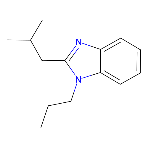 2-(2-Methylpropyl)-1-propylbenzimidazole structure